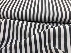 Skjorte poplin - fine striber i gråsort 